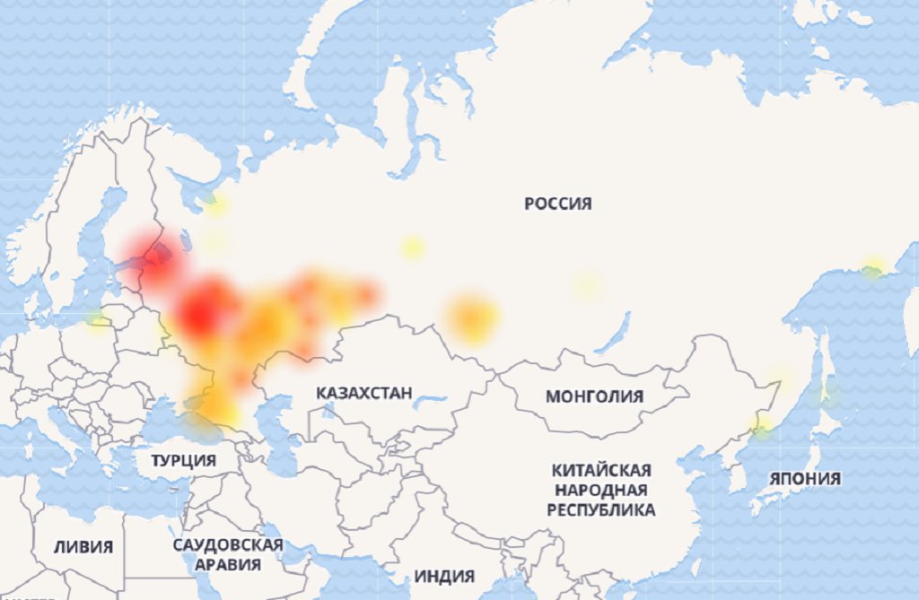 Карта сбоев инстаграм